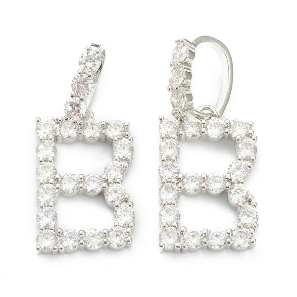 PandaHall Brass Micro Pave Clear Cubic Zirconia Pendants, Letter, Letter.B, 19~22.5x10.5~20x2.5mm, Hole: 9.5x6mm Brass+Cubic Zirconia Letter...
PandaHall Brass Micro Pave Clear Cubic Zirconia Pendants, Letter, Letter.B, 19~22.5x10.5~20x2.5mm, Hole: 9.5x6mm Brass+Cubic Zirconia Letter...