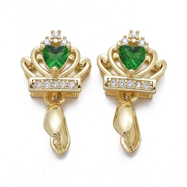 PandaHall Brass Micro Pave Cubic Zirconia Ice Pick Pinch Bails, Long-Lasting Plated, Crown, Green & Clear, Real 18K Gold Plated, 19x10.5x7mm...
PandaHall Brass Micro Pave Cubic Zirconia Ice Pick Pinch Bails, Long-Lasting Plated, Crown, Green & Clear, Real 18K Gold Plated, 19x10.5x7mm...