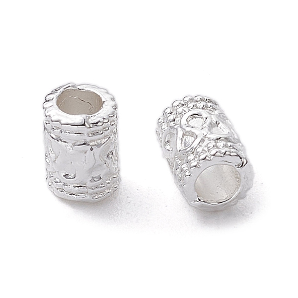 PandaHall Alloy Spacer Beads, Long-Lasting Plated, Textured Column Shape, Silver, 5.5x4mm, Hole: 2.5mm Alloy Column
PandaHall Alloy Spacer Beads, Long-Lasting Plated, Textured Column Shape, Silver, 5.5x4mm, Hole: 2.5mm Alloy Column