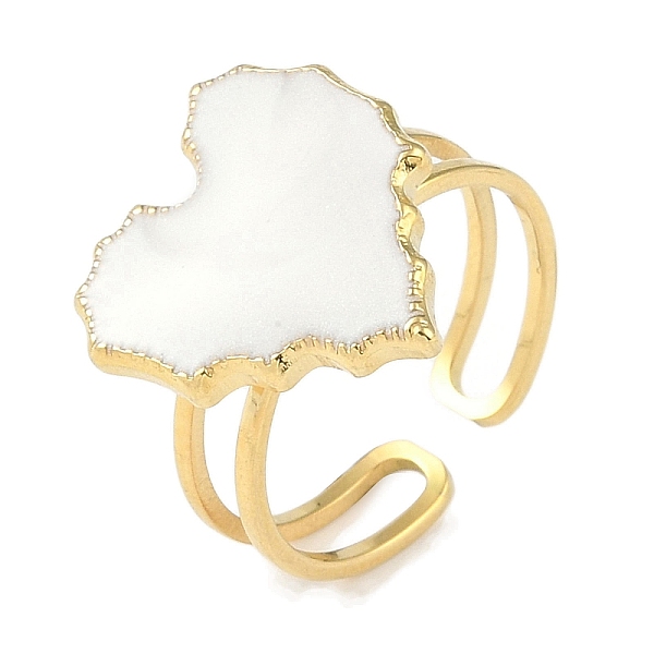 PandaHall Ion Plating(IP) 304 Stainless Steel Enamel Heart Cuff Finger Rings, Open Rings for Women, Real 18K Gold Plated, 12x16mm 304..., White
PandaHall Ion Plating(IP) 304 Stainless Steel Enamel Heart Cuff Finger Rings, Open Rings for Women, Real 18K Gold Plated, 12x16mm 304..., White
