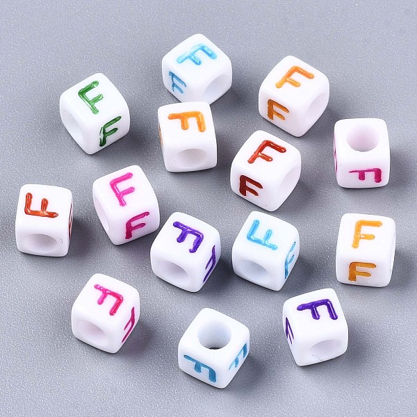 PandaHall Acrylic Beads, Horizontal Hole, Cube with Mixed Color Letter, Letter.F, 6x6x6mm, Hole: 3mm, about 2600pcs/500g Acrylic Letter F..., Multicolor
PandaHall Acrylic Beads, Horizontal Hole, Cube with Mixed Color Letter, Letter.F, 6x6x6mm, Hole: 3mm, about 2600pcs/500g Acrylic Letter F..., Multicolor