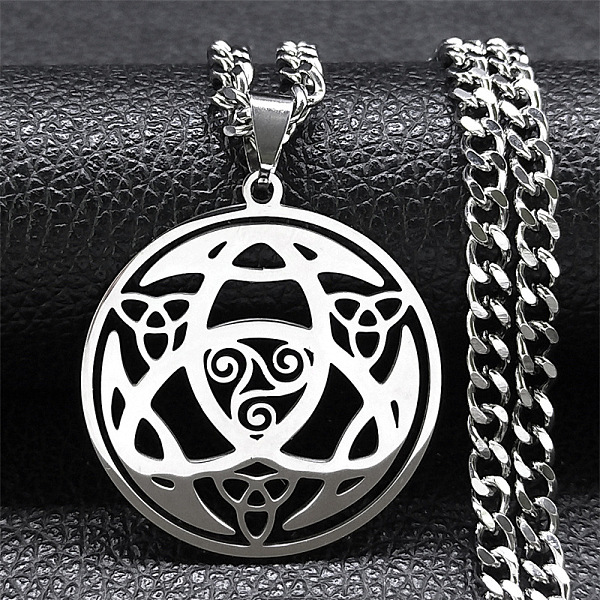 PandaHall 304 Stainless Steel Pendant Necklaces, Triquetra/Trinity Knot , Stainless Steel Color, 19.53 inch(49.6cm) 304 Stainless Steel Flat...
PandaHall 304 Stainless Steel Pendant Necklaces, Triquetra/Trinity Knot , Stainless Steel Color, 19.53 inch(49.6cm) 304 Stainless Steel Flat...