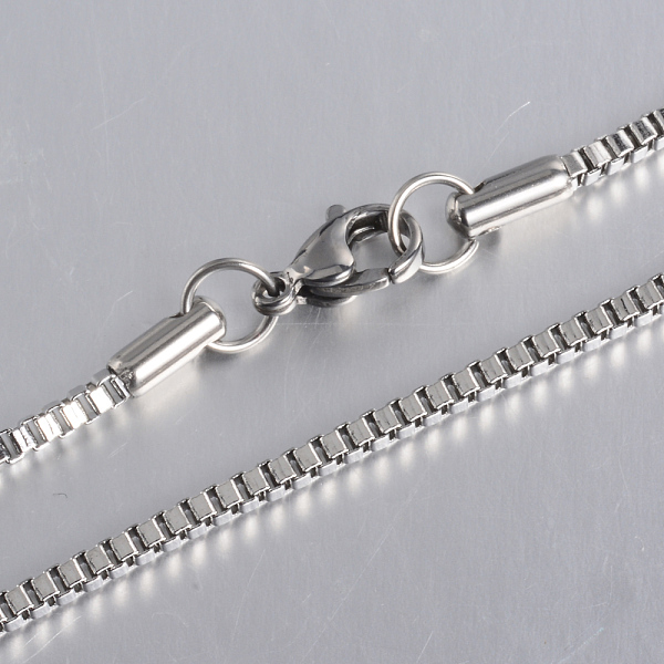 PandaHall 304 Stainless Steel Box Chain Necklaces, with Lobster Claw Clasps, Stainless Steel Color, 17.9 inch(45.5cm), 2mm 304 Stainless...
PandaHall 304 Stainless Steel Box Chain Necklaces, with Lobster Claw Clasps, Stainless Steel Color, 17.9 inch(45.5cm), 2mm 304 Stainless...
