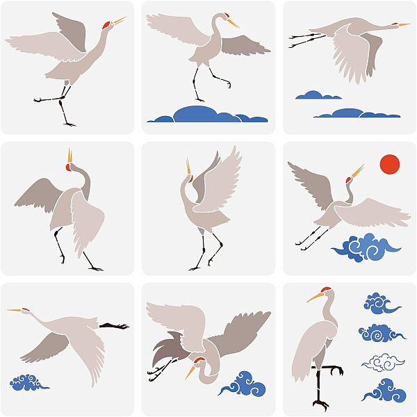 PandaHall FINGERINSPIRE 9 Pcs Crane Stencil 11.8x11.8 inch Auspicious Clouds Stencils Template Plastic Flying Crane Stencils for Painting...
PandaHall FINGERINSPIRE 9 Pcs Crane Stencil 11.8x11.8 inch Auspicious Clouds Stencils Template Plastic Flying Crane Stencils for Painting...