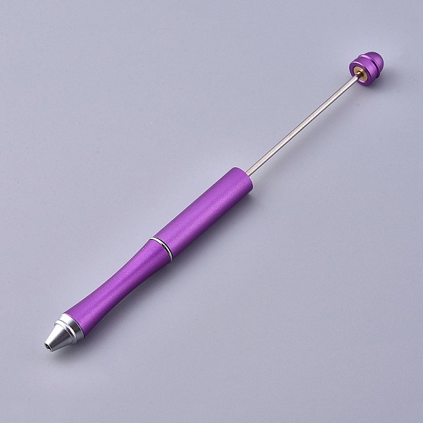 PandaHall Plastic Beadable Pens, Shaft Black Ink Ballpoint Pen, for DIY Pen Decoration, Purple, 157x10mm, The Middle Pole: 2mm Brass Purple
PandaHall Plastic Beadable Pens, Shaft Black Ink Ballpoint Pen, for DIY Pen Decoration, Purple, 157x10mm, The Middle Pole: 2mm Brass Purple