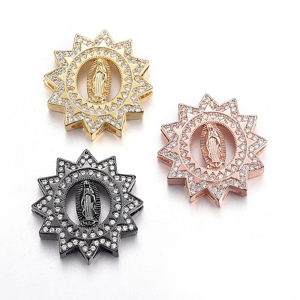 PandaHall Brass Micro Pave Cubic Zirconia Slide Charms, Long-Lasting Plated, Cadmium Free & Nickel Free & Lead Free, Flower with Saint..., Clear
PandaHall Brass Micro Pave Cubic Zirconia Slide Charms, Long-Lasting Plated, Cadmium Free & Nickel Free & Lead Free, Flower with Saint..., Clear