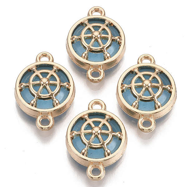 PandaHall Glass Links connectors, with Light Gold Plated Alloy Findings, Flat Round with Helm, Light Sky Blue, 13.5x19.5x6.5mm, Hole: 1.6mm...
PandaHall Glass Links connectors, with Light Gold Plated Alloy Findings, Flat Round with Helm, Light Sky Blue, 13.5x19.5x6.5mm, Hole: 1.6mm...