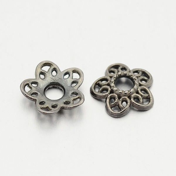 PandaHall Tibetan Style Alloy Bead Caps, Lead Free and Cadmium Free, Gunmetal, 10.7x11x2.5mm, Hole: 3mm Alloy
PandaHall Tibetan Style Alloy Bead Caps, Lead Free and Cadmium Free, Gunmetal, 10.7x11x2.5mm, Hole: 3mm Alloy