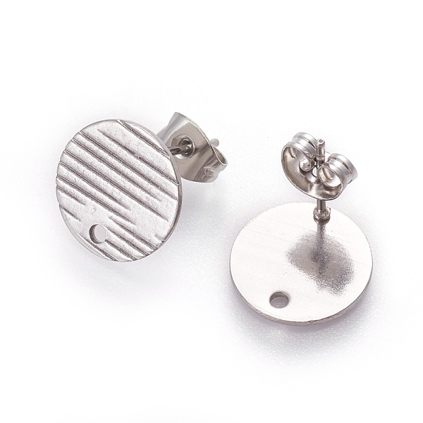 PandaHall 304 Stainless Steel Ear Stud Findings, with Ear Nuts/Earring Backs and Hole, Textured Flat Round with Cross Grain, Stainless Steel...
PandaHall 304 Stainless Steel Ear Stud Findings, with Ear Nuts/Earring Backs and Hole, Textured Flat Round with Cross Grain, Stainless Steel...