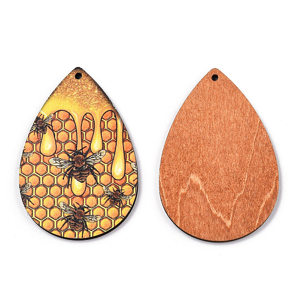 PandaHall Single Face Printed Wood Big Pendants, Teardrop Charm with Bees Pattern, Orange, 60x40x3mm, Hole: 2mm Wood Bees Orange
PandaHall Single Face Printed Wood Big Pendants, Teardrop Charm with Bees Pattern, Orange, 60x40x3mm, Hole: 2mm Wood Bees Orange