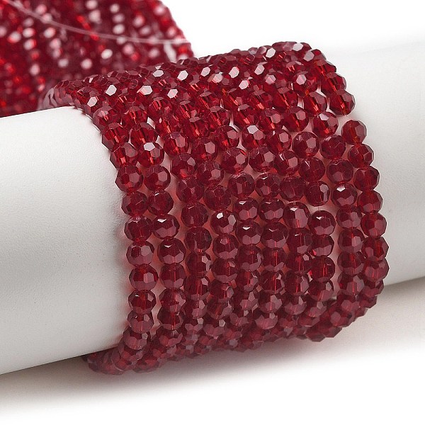 PandaHall Transparent Glass Beads, Faceted(32 Facets), Round, Dark Red, 3~3.5mm, Hole: 0.6mm, about 163~166pcs/strand, 50~51cm Glass Round
PandaHall Transparent Glass Beads, Faceted(32 Facets), Round, Dark Red, 3~3.5mm, Hole: 0.6mm, about 163~166pcs/strand, 50~51cm Glass Round