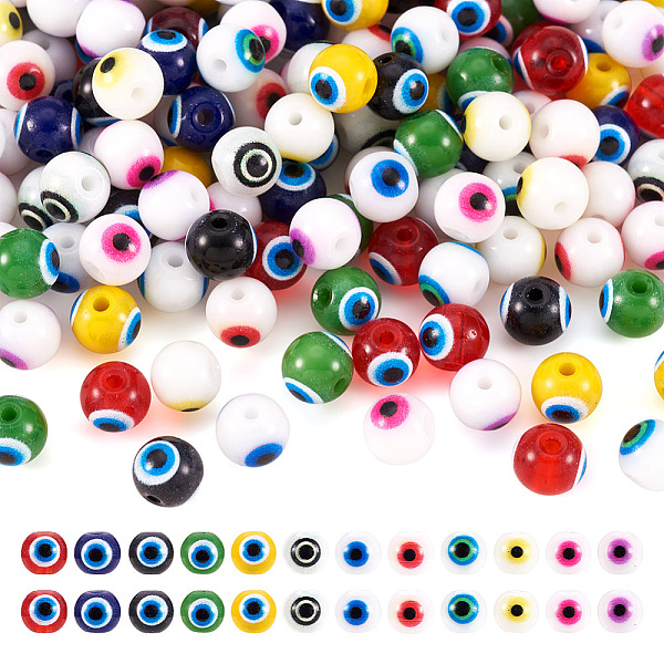 PandaHall 240Pcs 12 Colors Baking Painted Glass Beads, Round with Evil Eye, Mixed Color, 6x5mm, Hole: 1.2mm, 20Pcs/color Glass Round..., Multicolor
PandaHall 240Pcs 12 Colors Baking Painted Glass Beads, Round with Evil Eye, Mixed Color, 6x5mm, Hole: 1.2mm, 20Pcs/color Glass Round..., Multicolor