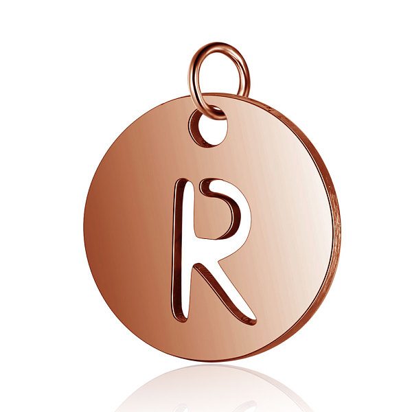 PandaHall 304 Stainless Steel Charms, Flat Round with Letter, Rose Gold, Letter.R, 12x1mm, Hole: 2.5mm 304 Stainless Steel Letter R
PandaHall 304 Stainless Steel Charms, Flat Round with Letter, Rose Gold, Letter.R, 12x1mm, Hole: 2.5mm 304 Stainless Steel Letter R