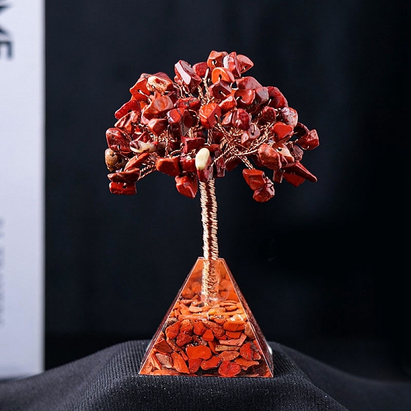 PandaHall Natural Red Jasper Chips Tree Decorations, Resin Pyramid Base with Gemstone Chip, Copper Wire, Feng Shui Energy Stone Gift for...
PandaHall Natural Red Jasper Chips Tree Decorations, Resin Pyramid Base with Gemstone Chip, Copper Wire, Feng Shui Energy Stone Gift for...