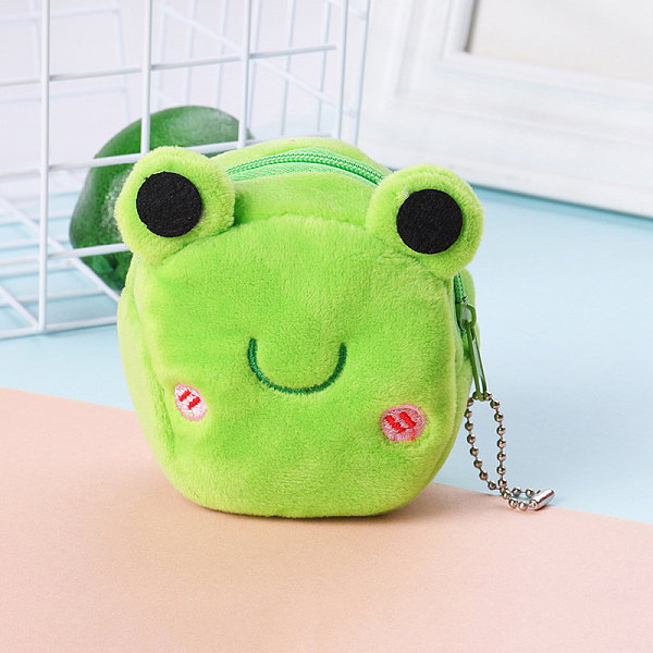 PandaHall Plush Zip Wallets, Change Purse, with Iron Ball Chain, Frog Pattern, 5~8x8~10cm Cloth Frog
PandaHall Plush Zip Wallets, Change Purse, with Iron Ball Chain, Frog Pattern, 5~8x8~10cm Cloth Frog