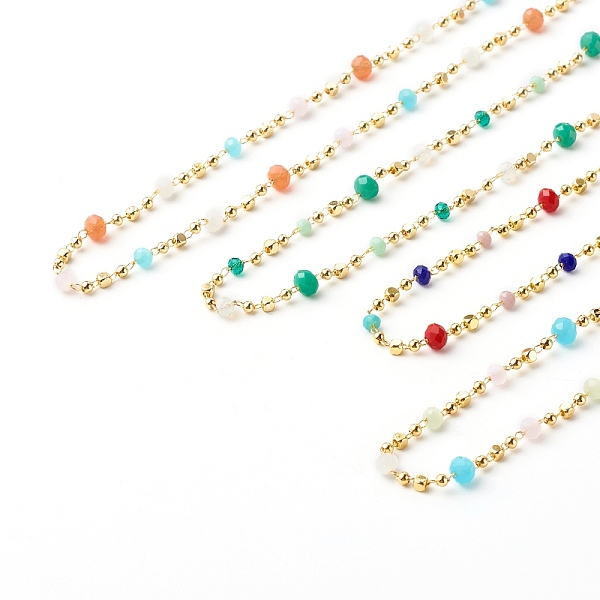 PandaHall Chain Necklace, with Brass & Glass Beaded Chain, Mixed Color, 40x0.2cm Brass Multicolor
PandaHall Chain Necklace, with Brass & Glass Beaded Chain, Mixed Color, 40x0.2cm Brass Multicolor