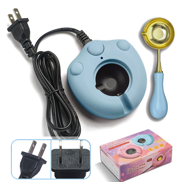 PandaHall 6A 250V Cat Paw Print Plastic Electric Wax Seal Warmer Kit with Spoon, Electric Sealing Wax Furnace Tool for Wax Seal Stamps, Blue...
PandaHall 6A 250V Cat Paw Print Plastic Electric Wax Seal Warmer Kit with Spoon, Electric Sealing Wax Furnace Tool for Wax Seal Stamps, Blue...