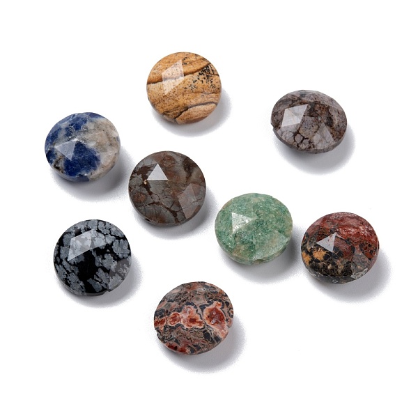 PandaHall Natural Mixed Gemstone Beads, Faceted, Flat Round, 16x8mm, Hole: 0.8mm Mixed Stone Flat Round
PandaHall Natural Mixed Gemstone Beads, Faceted, Flat Round, 16x8mm, Hole: 0.8mm Mixed Stone Flat Round