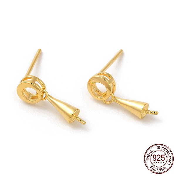 PandaHall Donut 925 Sterling Silver Stud Earring Findings, for Half Drilled Beads, with S925 Stamp, Real 18K Gold Plated, 15x5mm, Pin: 0.9mm...
PandaHall Donut 925 Sterling Silver Stud Earring Findings, for Half Drilled Beads, with S925 Stamp, Real 18K Gold Plated, 15x5mm, Pin: 0.9mm...