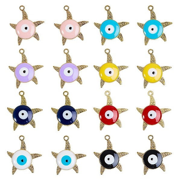 PandaHall 16Pcs 8 Colors Alloy Enamel Pendants, Cadmium Free & Nickel Free & Lead Free, Star with Evil Eye, Light Gold, Mixed Color..., Multicolor
PandaHall 16Pcs 8 Colors Alloy Enamel Pendants, Cadmium Free & Nickel Free & Lead Free, Star with Evil Eye, Light Gold, Mixed Color..., Multicolor