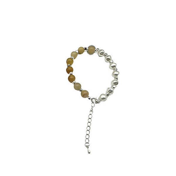 PandaHall Natural Yellow Jade Round Beaded Bracelet, Platinum, 7-1/8~9-1/8 inch(18~23cm) Yellow Jade
PandaHall Natural Yellow Jade Round Beaded Bracelet, Platinum, 7-1/8~9-1/8 inch(18~23cm) Yellow Jade