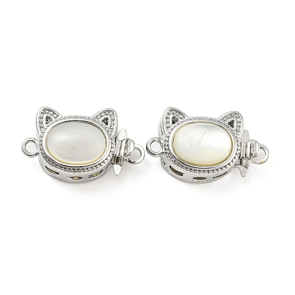 PandaHall Natural Shell Box Clasps, Brass Cat Shaped Box Clasps, 1-Strand, 2-Hole, Real Platinum Plated, 8.5x15x6.5mm, Hole: 1.2~1.4mm Shell...
PandaHall Natural Shell Box Clasps, Brass Cat Shaped Box Clasps, 1-Strand, 2-Hole, Real Platinum Plated, 8.5x15x6.5mm, Hole: 1.2~1.4mm Shell...