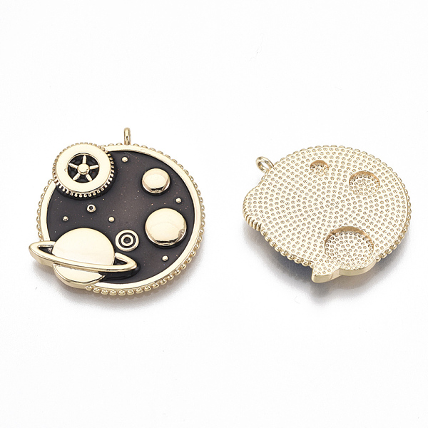 PandaHall Brass Enamel Pendants, Planet, Universe Space Charms, Nickel Free, Real 18K Gold Plated, Black, 27x27x2mm, Hole: 1.6mm...
PandaHall Brass Enamel Pendants, Planet, Universe Space Charms, Nickel Free, Real 18K Gold Plated, Black, 27x27x2mm, Hole: 1.6mm...