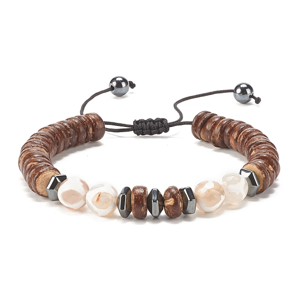 PandaHall DZi Mala Bead Bracelet, Natural Coconut & Agate & Synthetic Hematite Braided Bead Bracelet for Women, Coconut Brown, Inner...
PandaHall DZi Mala Bead Bracelet, Natural Coconut & Agate & Synthetic Hematite Braided Bead Bracelet for Women, Coconut Brown, Inner...