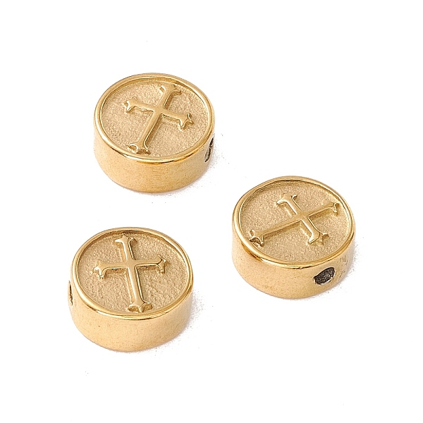 PandaHall Ion Plating(IP) 304 Stainless Steel Beads, Flat Round with Cross, Golden, 10.5x4.5mm, Hole: 1.8mm 304 Stainless Steel Flat Round
PandaHall Ion Plating(IP) 304 Stainless Steel Beads, Flat Round with Cross, Golden, 10.5x4.5mm, Hole: 1.8mm 304 Stainless Steel Flat Round