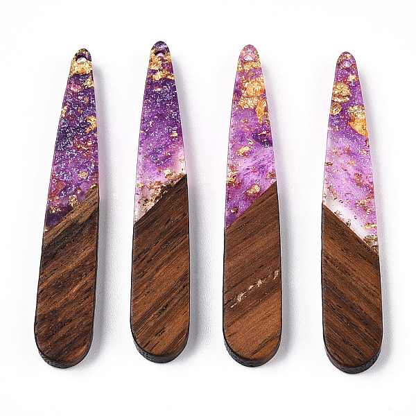 PandaHall Transparent Resin & Walnut Wood Pendants, with Gold Foil, Teardrop Charms, Waxed, Medium Orchid, 44x7.5x3.5mm, Hole: 1.5mm...
PandaHall Transparent Resin & Walnut Wood Pendants, with Gold Foil, Teardrop Charms, Waxed, Medium Orchid, 44x7.5x3.5mm, Hole: 1.5mm...