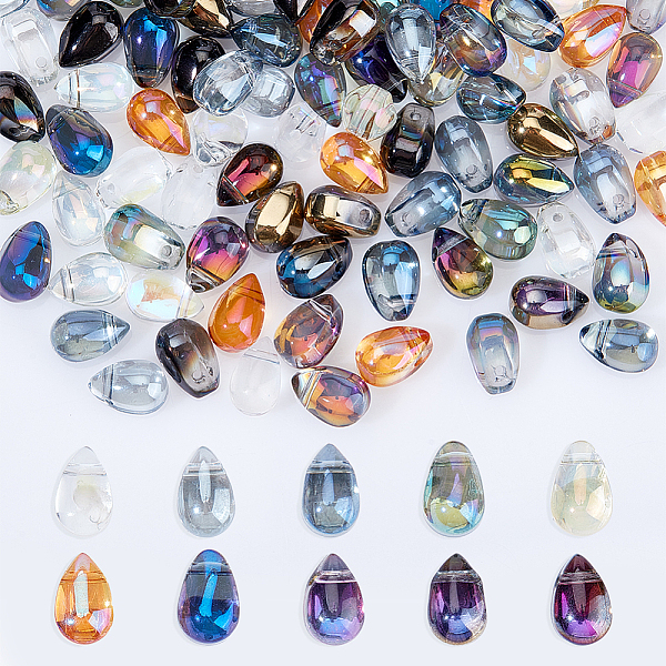 PandaHall AHADERMAKER 120Pcs 10 Colors Electroplate Glass Beads, Top Drilled, Teardrop, Mixed Color, 8.5x5x5.5mm, Hole: 0.8mm, 12Pcs/color..., Multicolor
PandaHall AHADERMAKER 120Pcs 10 Colors Electroplate Glass Beads, Top Drilled, Teardrop, Mixed Color, 8.5x5x5.5mm, Hole: 0.8mm, 12Pcs/color..., Multicolor