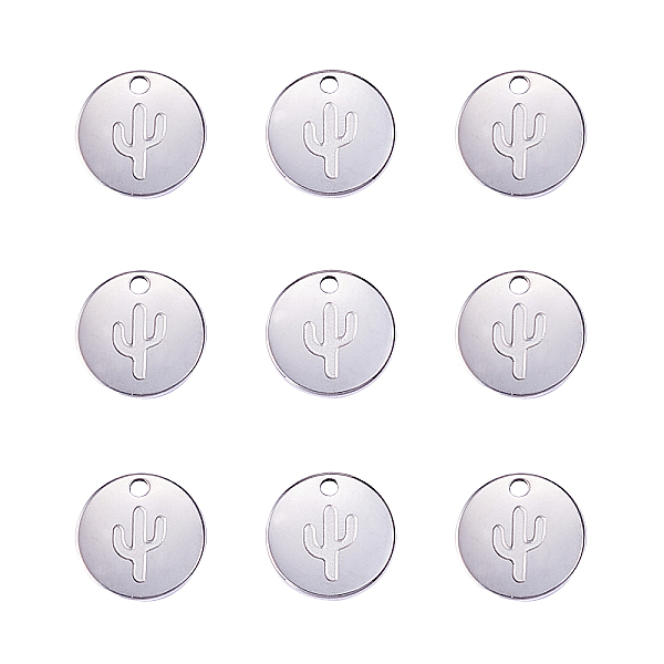 PandaHall 304 Stainless Steel Charms, Flat Round with Cactus, Stainless Steel Color, 11.5x1mm, Hole: 1.5mm 304 Stainless Steel Flat Round
PandaHall 304 Stainless Steel Charms, Flat Round with Cactus, Stainless Steel Color, 11.5x1mm, Hole: 1.5mm 304 Stainless Steel Flat Round