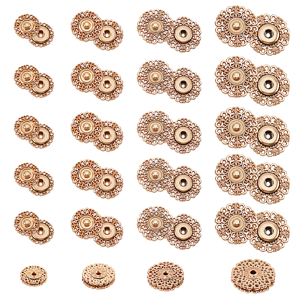 PandaHall 24 Sets Alloy Flower Snap Buttons, Light Gold Vintage Metal Sew On Press Snap Button Fasteners for Jacket Jeans Leather Craft...
PandaHall 24 Sets Alloy Flower Snap Buttons, Light Gold Vintage Metal Sew On Press Snap Button Fasteners for Jacket Jeans Leather Craft...