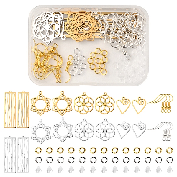 PandaHall DIY Filigree Earring Making Kit, Including Flower & Rectangle & Heart 201 Stainless Steel Pendants, Brass Earring Hooks & Jump...
PandaHall DIY Filigree Earring Making Kit, Including Flower & Rectangle & Heart 201 Stainless Steel Pendants, Brass Earring Hooks & Jump...