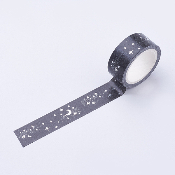 PandaHall DIY Scrapbook Decorative Paper Tapes, Adhesive Tapes, Moon, Black, 15mm Paper Black
PandaHall DIY Scrapbook Decorative Paper Tapes, Adhesive Tapes, Moon, Black, 15mm Paper Black