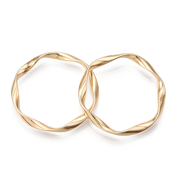 PandaHall Brass Linking Rings, Nickel Free, Real Gold Plated, Twist Ring, Real 18K Gold Plated, 33x3mm, Inner Diameter: 29.5mm Brass Ring
PandaHall Brass Linking Rings, Nickel Free, Real Gold Plated, Twist Ring, Real 18K Gold Plated, 33x3mm, Inner Diameter: 29.5mm Brass Ring