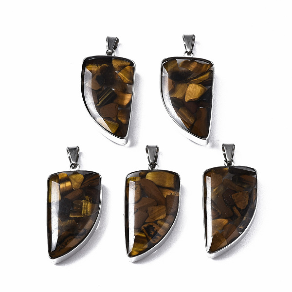 PandaHall Natural Tiger Eye Pendants, with Transparent Resin and 201 Stainless Steel Findings, Knife, Stainless Steel Color, 26.5x14x6.5mm...
PandaHall Natural Tiger Eye Pendants, with Transparent Resin and 201 Stainless Steel Findings, Knife, Stainless Steel Color, 26.5x14x6.5mm...