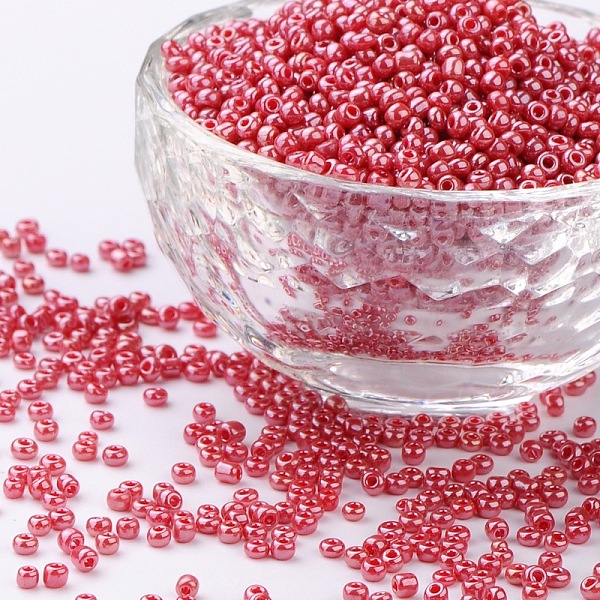 PandaHall (Repacking Service Available) Glass Seed Beads, Opaque Colors Lustered, Round, Crimson, 8/0, 3mm, Hole: 1mm, about 12g/bag Glass..., Pink
PandaHall (Repacking Service Available) Glass Seed Beads, Opaque Colors Lustered, Round, Crimson, 8/0, 3mm, Hole: 1mm, about 12g/bag Glass..., Pink