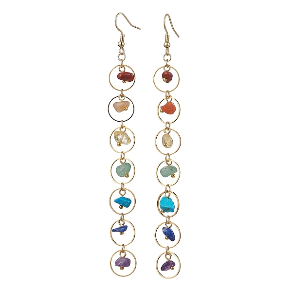 PandaHall 7 Chakra Theme Natural & Synthetic Mixed Gemstone Chips Dangle Earrings, Alloy Long Drop Earrings, Golden, 120x12mm Mixed Stone...
PandaHall 7 Chakra Theme Natural & Synthetic Mixed Gemstone Chips Dangle Earrings, Alloy Long Drop Earrings, Golden, 120x12mm Mixed Stone...