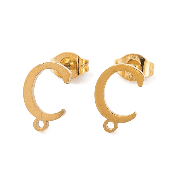 PandaHall Ion Plating(IP) 304 Stainless Steel Stud Earrings, for Women, Letter C, 11.5x7.5mm, Hole: 1mm, Pin: 0.7mm 304 Stainless Steel...
PandaHall Ion Plating(IP) 304 Stainless Steel Stud Earrings, for Women, Letter C, 11.5x7.5mm, Hole: 1mm, Pin: 0.7mm 304 Stainless Steel...