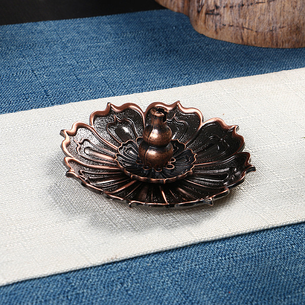 PandaHall Alloy Incense Burners, Lotus & Gourd Incense Holders, Home Office Teahouse Zen Buddhist Supplies, Red Copper, 87x30mm Alloy Flower
PandaHall Alloy Incense Burners, Lotus & Gourd Incense Holders, Home Office Teahouse Zen Buddhist Supplies, Red Copper, 87x30mm Alloy Flower