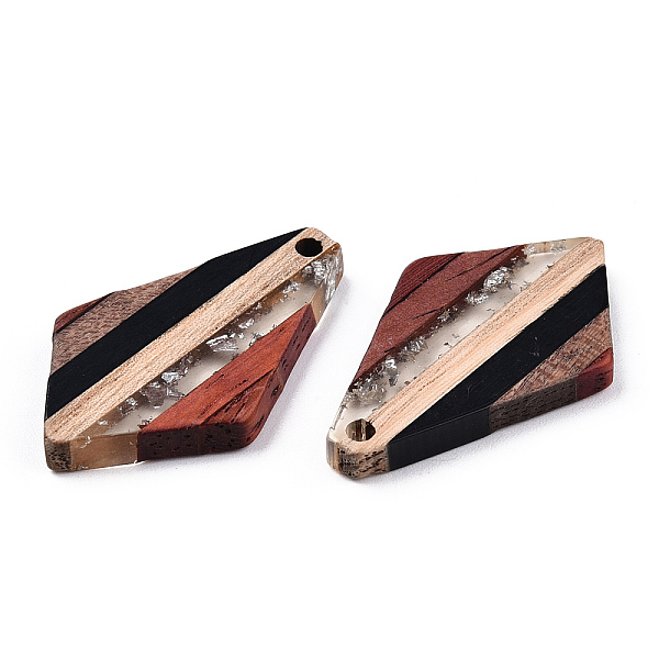 PandaHall Transparent Resin & Walnut Wood Pendants, with Silver Foil, Rhombus Charm, Silver, 33x20x2~3mm, Hole: 2mm Resin+Wood Rhombus...
PandaHall Transparent Resin & Walnut Wood Pendants, with Silver Foil, Rhombus Charm, Silver, 33x20x2~3mm, Hole: 2mm Resin+Wood Rhombus...