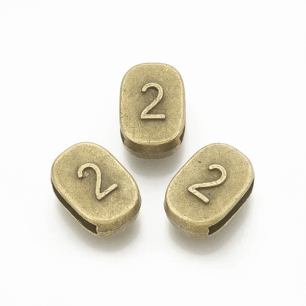 PandaHall Tibetan Style Alloy Number Slide Charms, Cadmium Free & Nickel Free & Lead Free, Oval with Number 0, Antique Bronze, Num.2...
PandaHall Tibetan Style Alloy Number Slide Charms, Cadmium Free & Nickel Free & Lead Free, Oval with Number 0, Antique Bronze, Num.2...