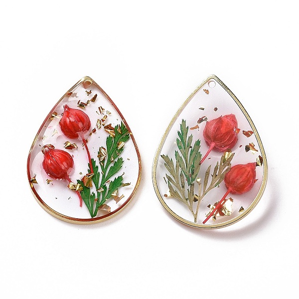 PandaHall Transparent Clear Epoxy Resin Pendants, with Edge Golden Plated Brass Loops, Teardrop Charms with Inner Flower, Crimson..., Pink
PandaHall Transparent Clear Epoxy Resin Pendants, with Edge Golden Plated Brass Loops, Teardrop Charms with Inner Flower, Crimson..., Pink