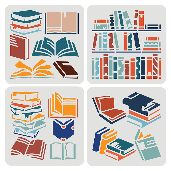 PandaHall FINGERINSPIRE 4PCS Book Stencils for Painting 15x15cm Plastic PET Collection Books Stencil Templates Reusable Stacked Standing...
PandaHall FINGERINSPIRE 4PCS Book Stencils for Painting 15x15cm Plastic PET Collection Books Stencil Templates Reusable Stacked Standing...