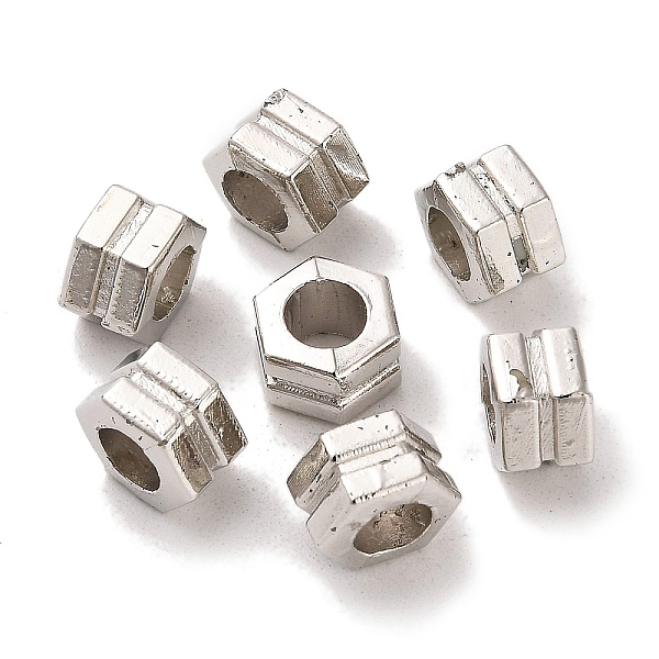 PandaHall CCB Plastic Beads, Hexagon with Groove, Platinum, 6.6x4.7mm, Hole: 3.8mm Plastic Hexagon
PandaHall CCB Plastic Beads, Hexagon with Groove, Platinum, 6.6x4.7mm, Hole: 3.8mm Plastic Hexagon