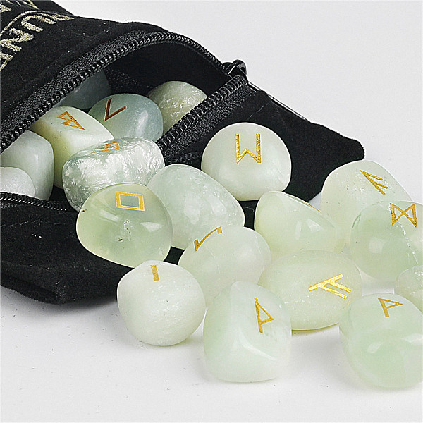 PandaHall Natural New Jade Rune Stones, Tumbled Stone, Healing Stones for Chakras Balancing, Crystal Therapy, Meditation, Reiki, Divination...
PandaHall Natural New Jade Rune Stones, Tumbled Stone, Healing Stones for Chakras Balancing, Crystal Therapy, Meditation, Reiki, Divination...