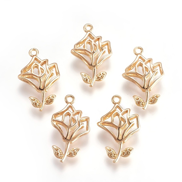 PandaHall Brass Pendants, Flower, Nickel Free, Real 18K Gold Plated, 25x15x5.5mm, Hole: 1.4mm Brass Flower
PandaHall Brass Pendants, Flower, Nickel Free, Real 18K Gold Plated, 25x15x5.5mm, Hole: 1.4mm Brass Flower