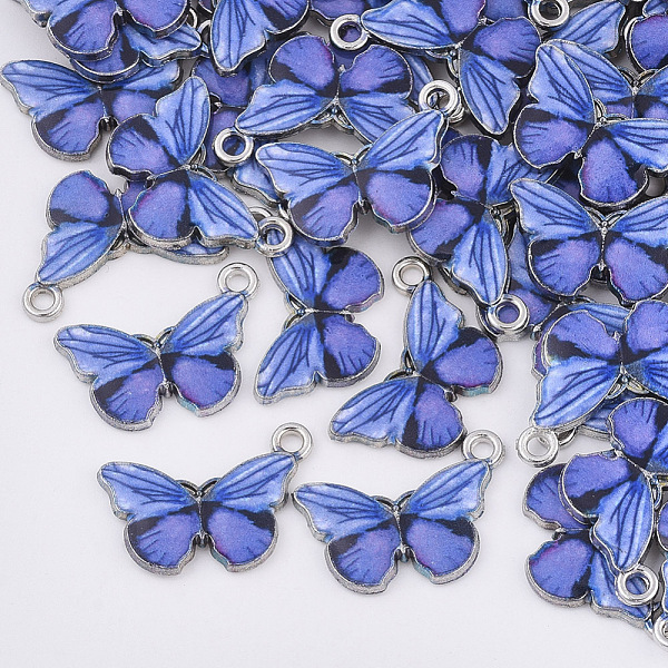 PandaHall Printed Alloy Pendants, with Enamel, Butterfly, Platinum, Orchid, 13.5x20x2mm, Hole: 1.6mm Alloy+Enamel Butterfly Purple
PandaHall Printed Alloy Pendants, with Enamel, Butterfly, Platinum, Orchid, 13.5x20x2mm, Hole: 1.6mm Alloy+Enamel Butterfly Purple