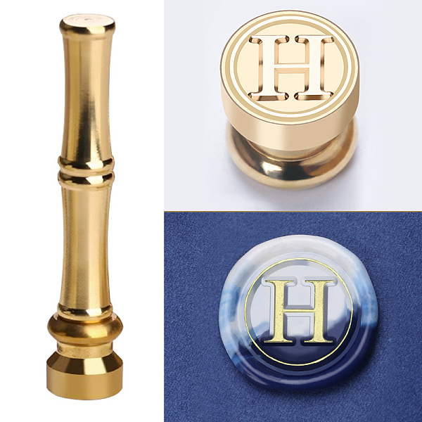 PandaHall Golden Tone Brass Wax Seal Stamp Head with Bamboo Stick Shaped Handle, for Greeting Card Making, Letter H, 74.5x15mm Brass Letter...
PandaHall Golden Tone Brass Wax Seal Stamp Head with Bamboo Stick Shaped Handle, for Greeting Card Making, Letter H, 74.5x15mm Brass Letter...
